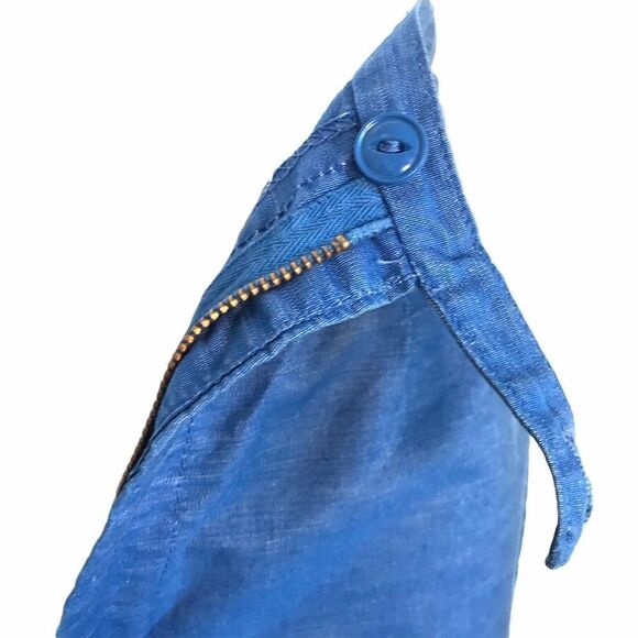 Vintage 1960s Embroidered Striped Pants Blue Small - Picture 6 of 16